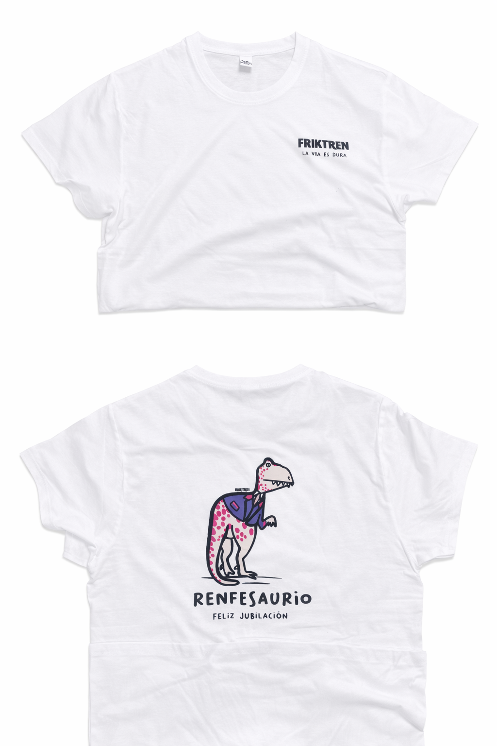 Camiseta Frikitren “Renfesaurio – Feliz Jubilación” – Talla L