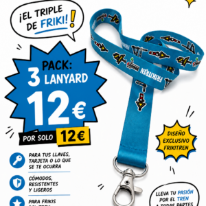 Lanyard azul señales mecánicas - PACK 3