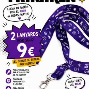 Lanyard morado tren tierra - PACK 2