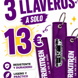 Llaveros La Vía es Dura - PACK 3