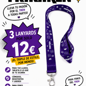 Lanyard morado tren tierra - PACK 3