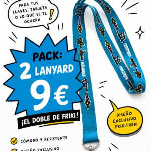 Landyards azules señales mecánica - PACK 2