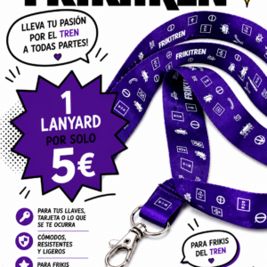 Lanyard morado tren tierra - PACK 1